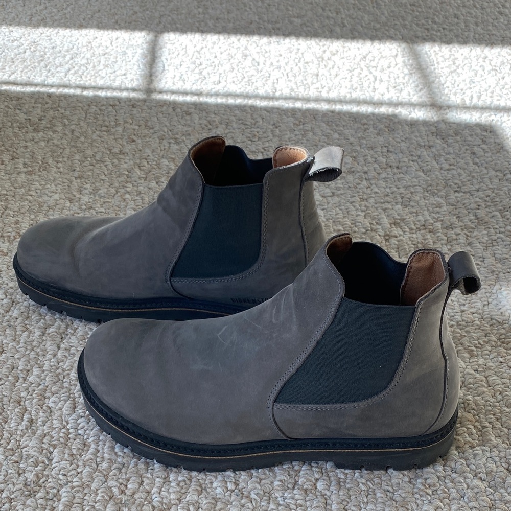 Gray Chelsea Boots